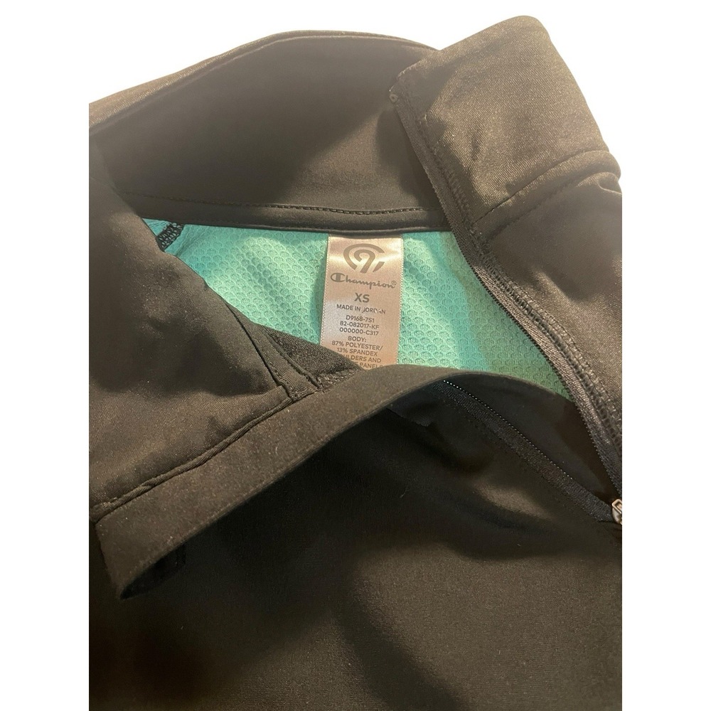 Champion Women's Extra Small Black Pullover Long Sleeve With Diagonal Zipper - Picture 5 of 8